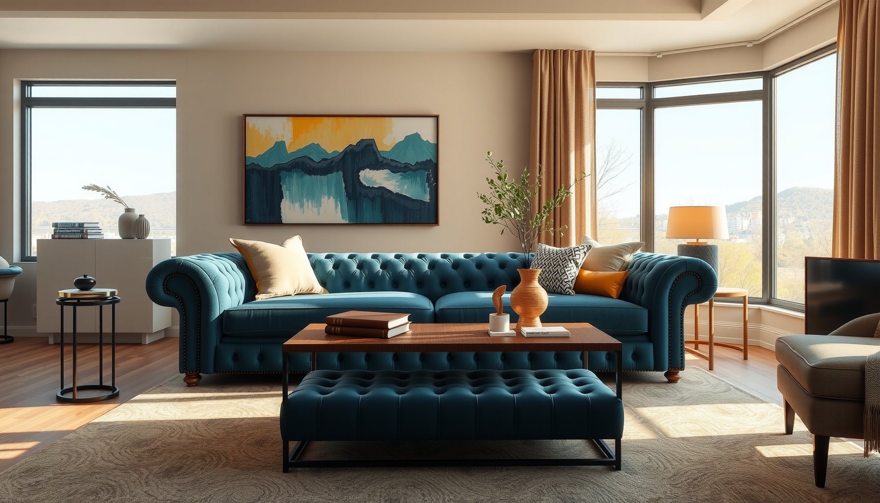 Wholesale Teal Chesterfield Sofa Elevates Your Space
