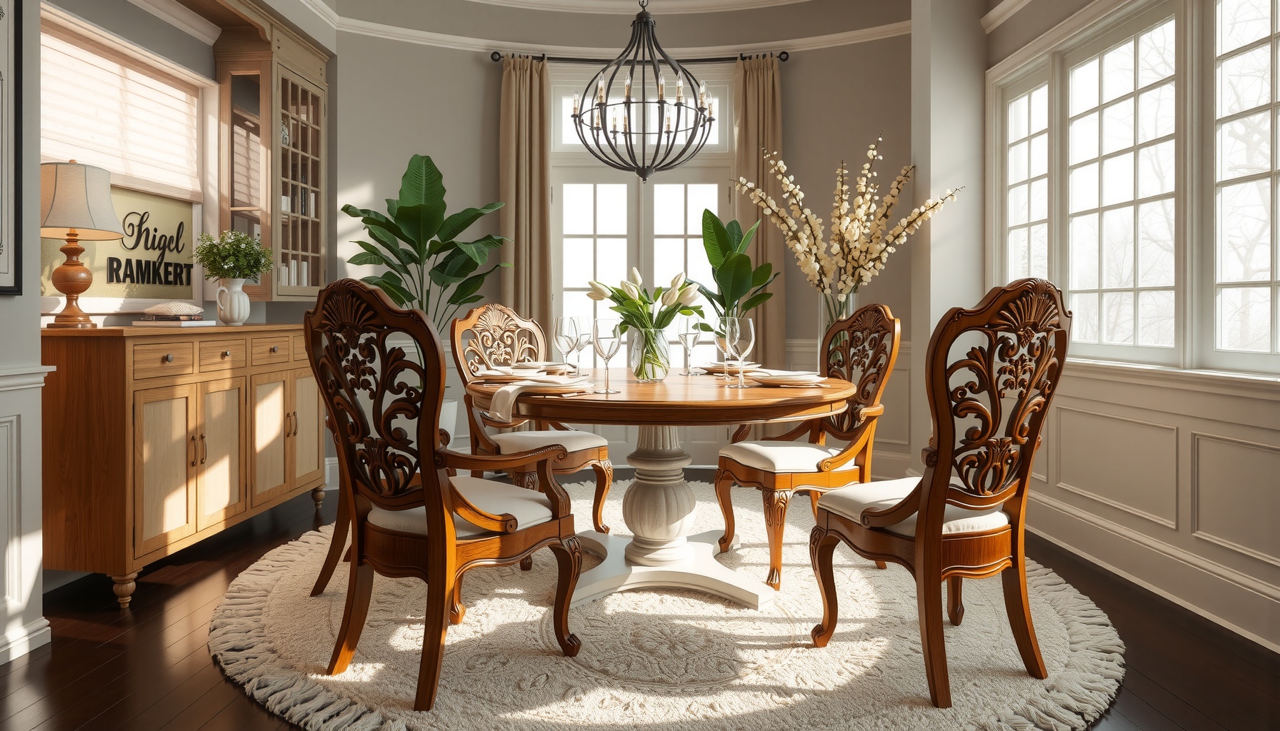 Wholesale Amberly Carved Dining Chair Elevates Your Space