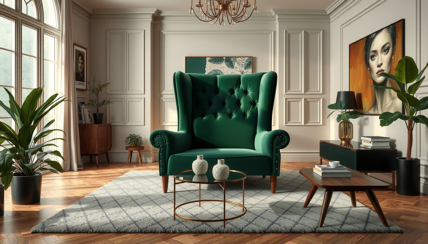 Wholesale Emerald Green Velvet Chair Adds Luxe Style