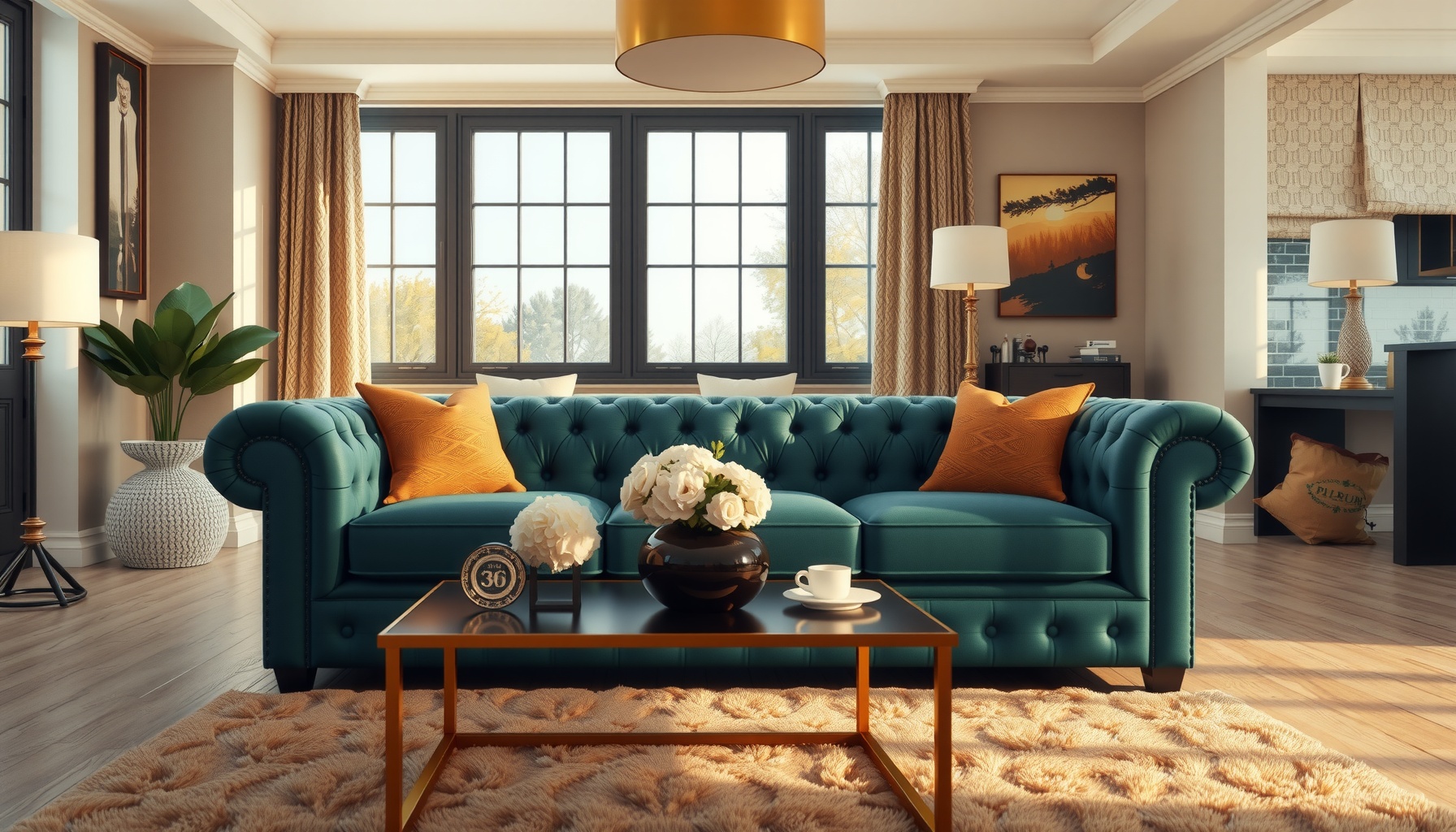 Wholesale Teal Chesterfield Sofa Elevates Your Space