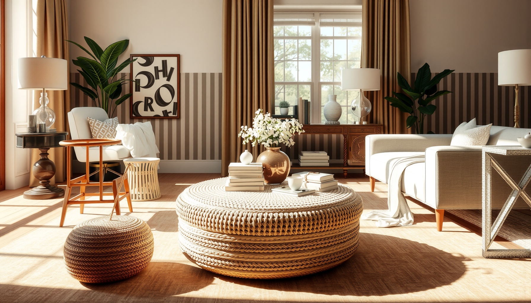 Wholesale Seagrass Footstool Adds Style To Any Space