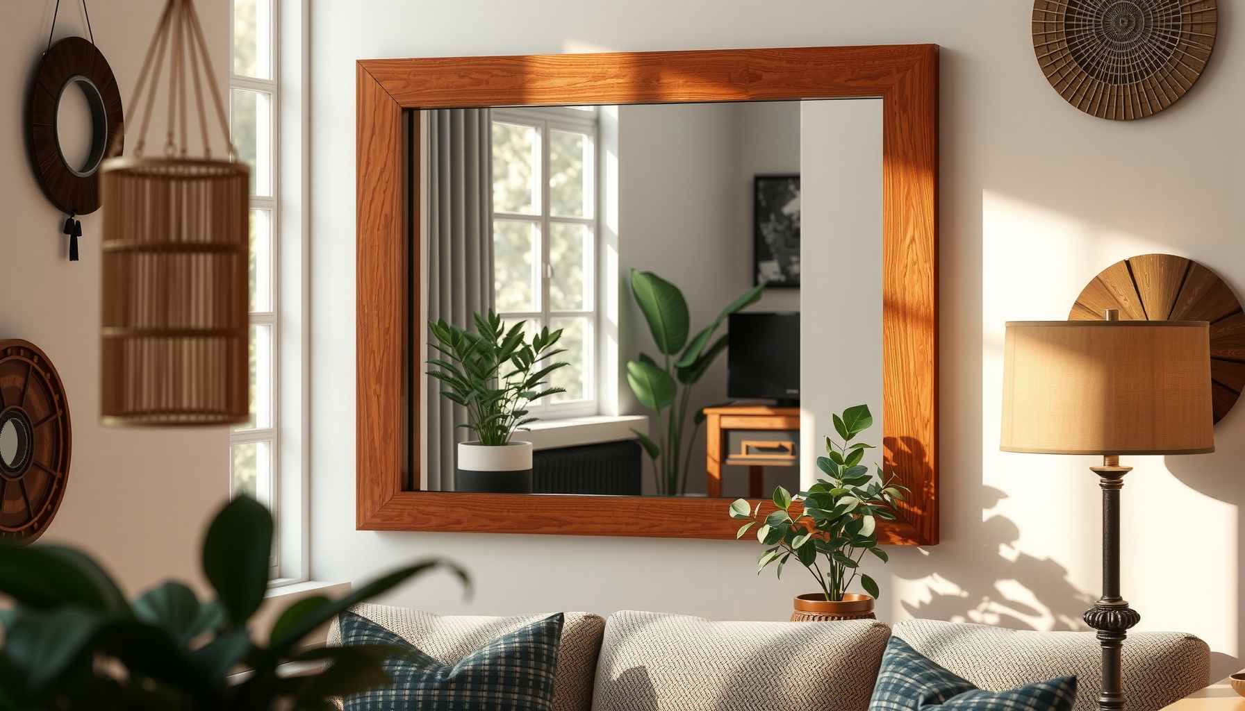 Wholesale Mango Wood Mirror Frame Adds Stylish Charm