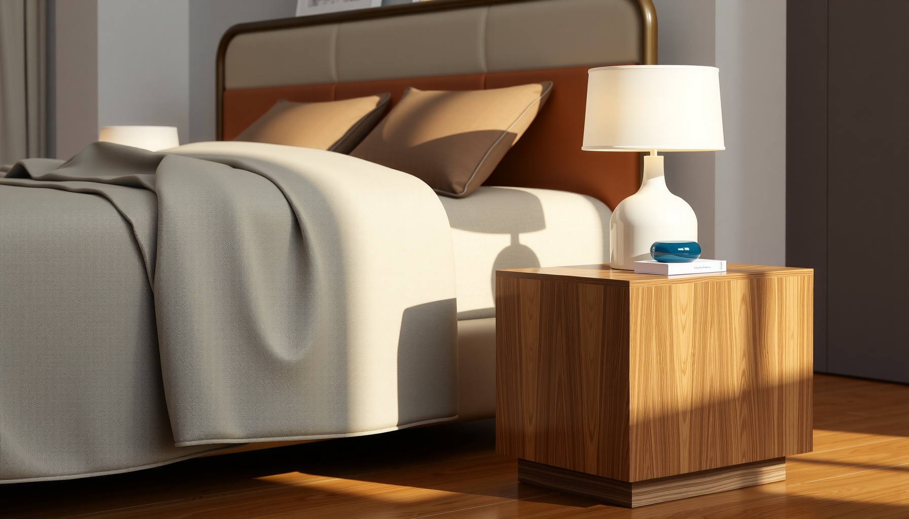 Wholesale Chestnut Cube Bedside Table For Modern Homes Wholesale Chestnut Cube Bedside Table For Modern Homes