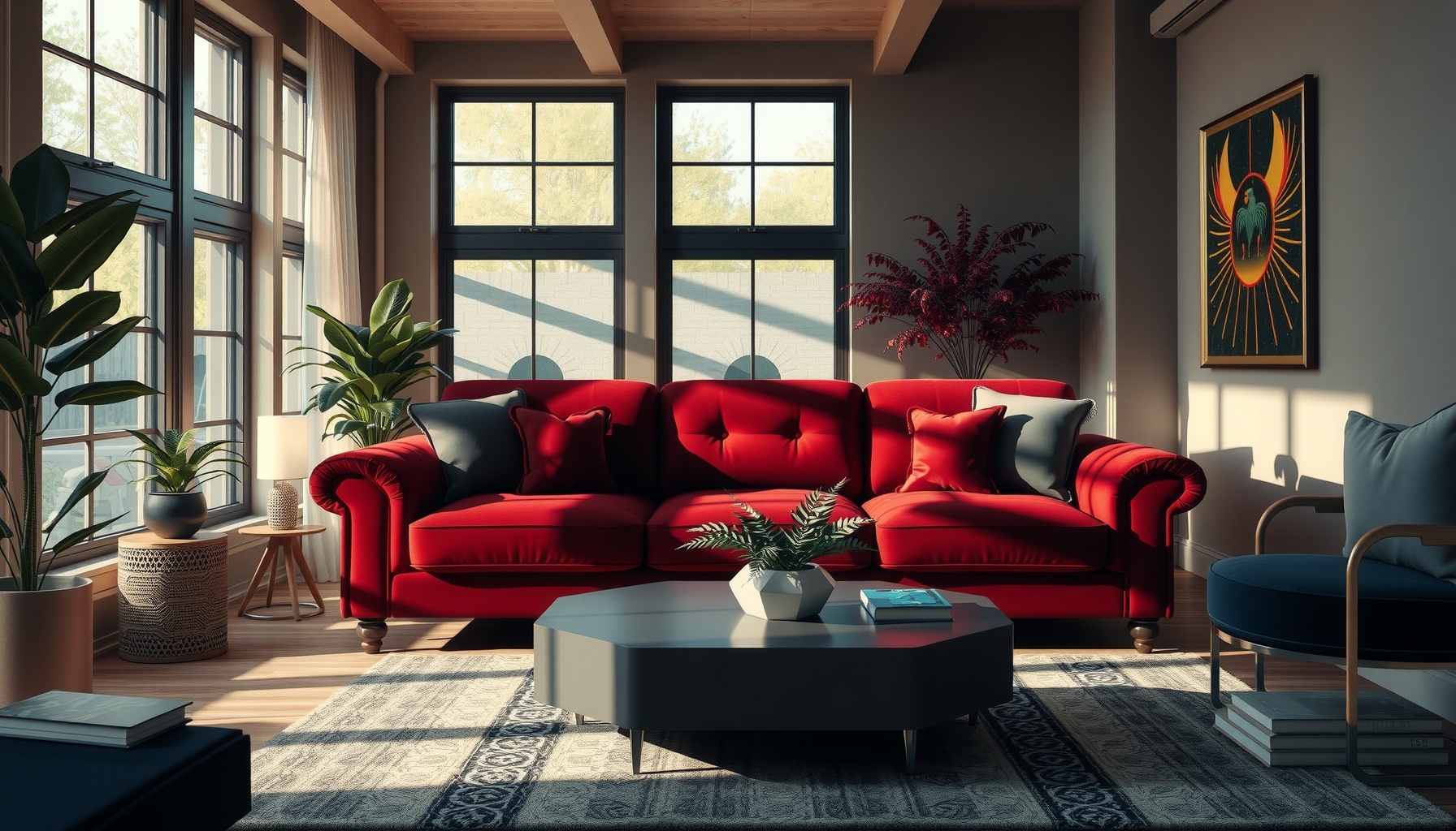 Wholesale Red Velvet Sofa Revolutionizes Home Decor