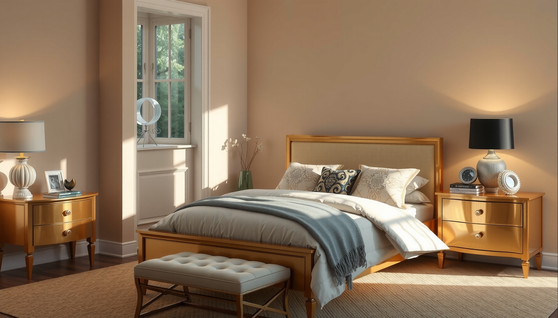 Wholesale Manila Gold Bedside Furniture Transforms Spaces