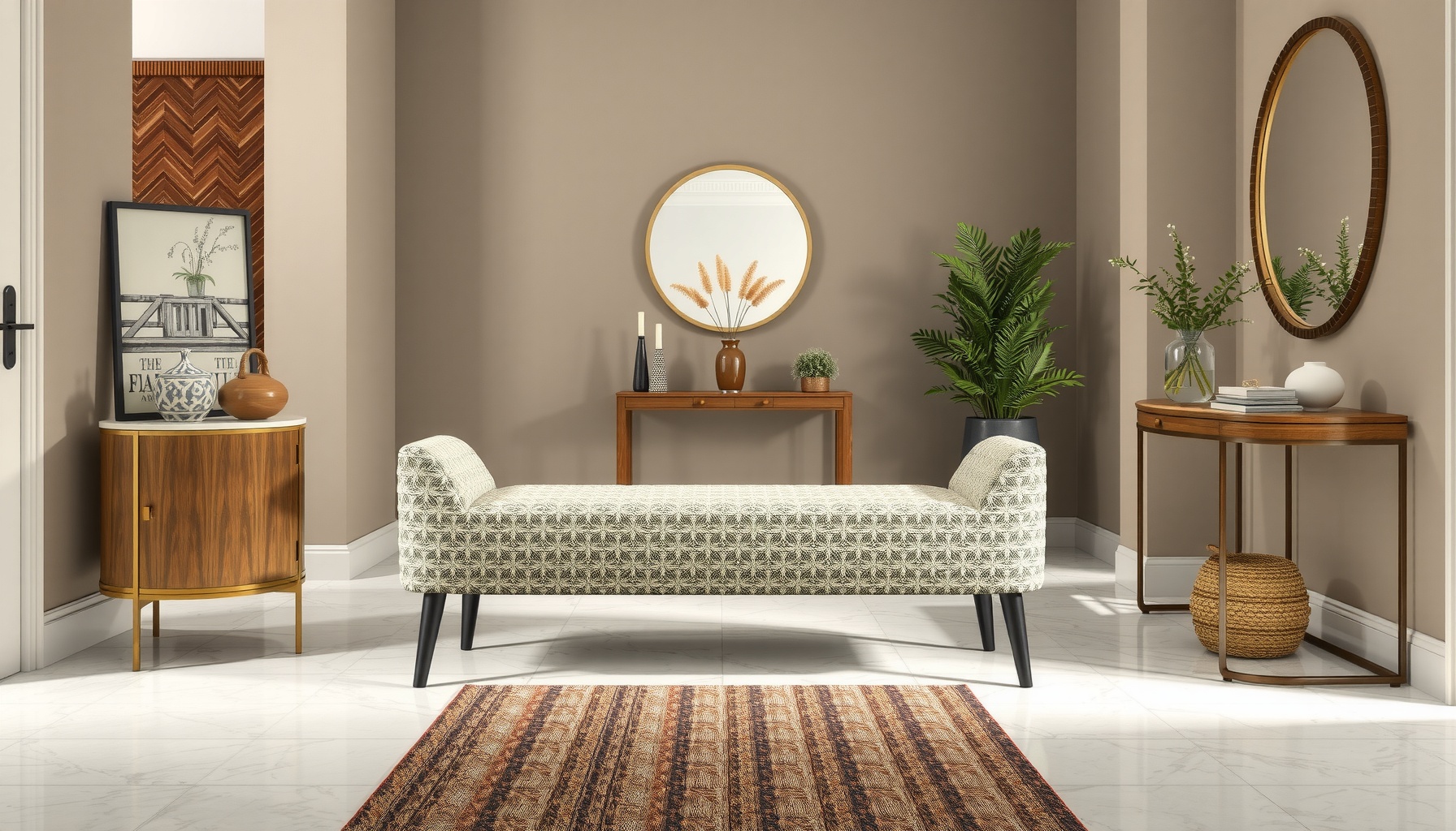 Wholesale Boucle Hallway Bench Adds Style To Entryways