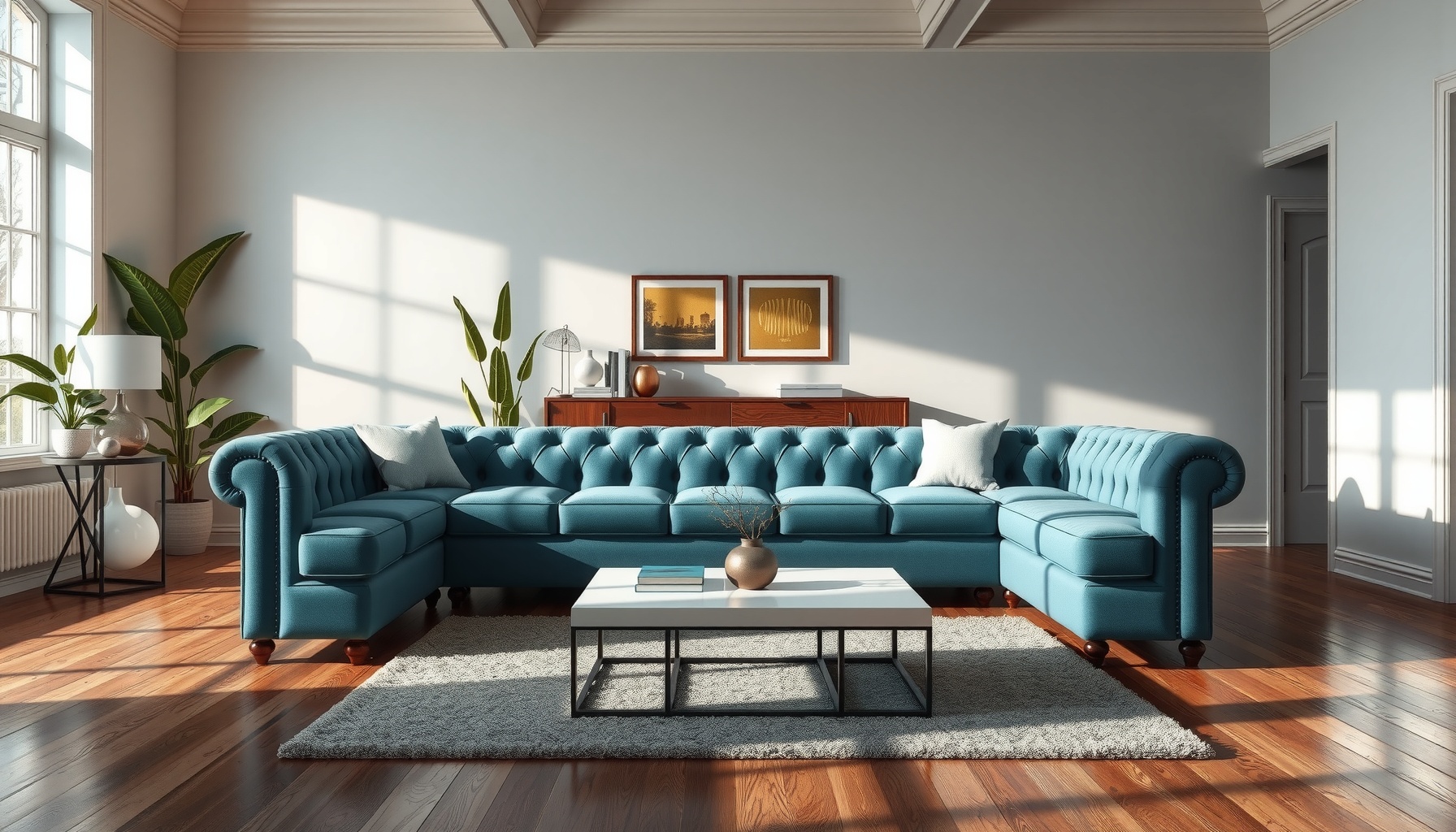 Wholesale Teal Chesterfield Sofa Elevates Your Space