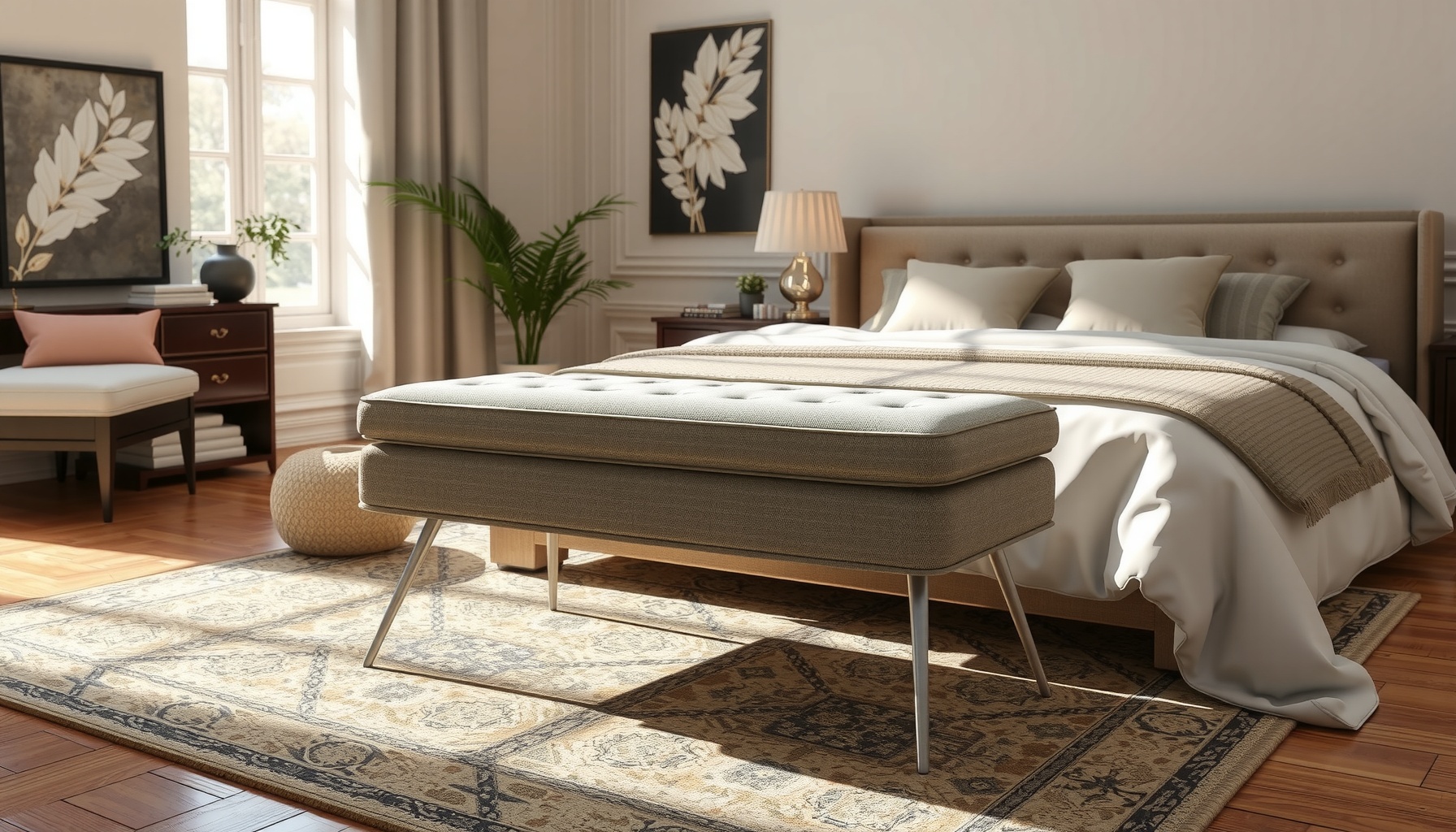Upholstered Bedroom Bench Adds Style And Comfort Everywhere
