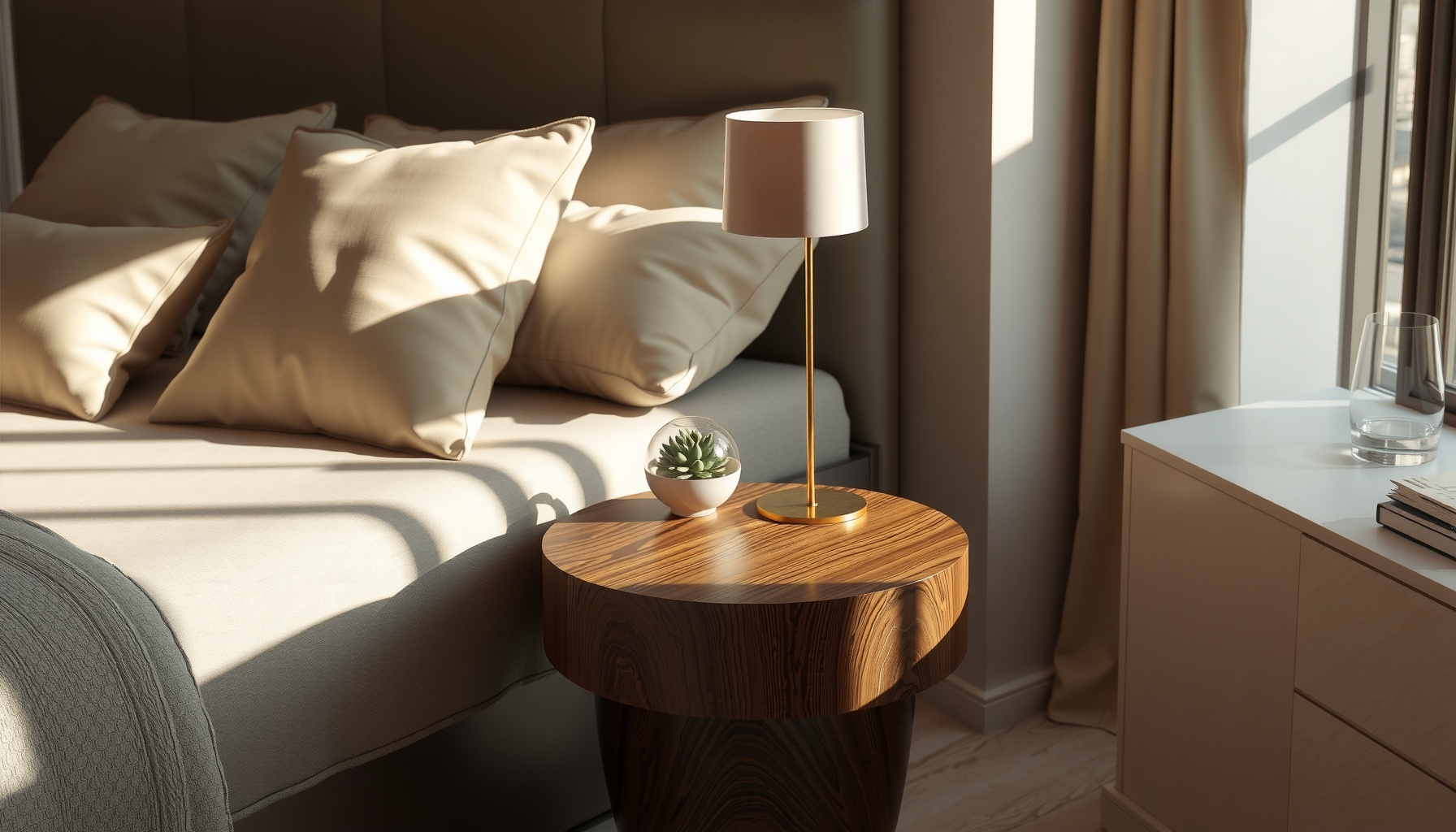 Wholesale Circular Bedside Table Enhances Your Space