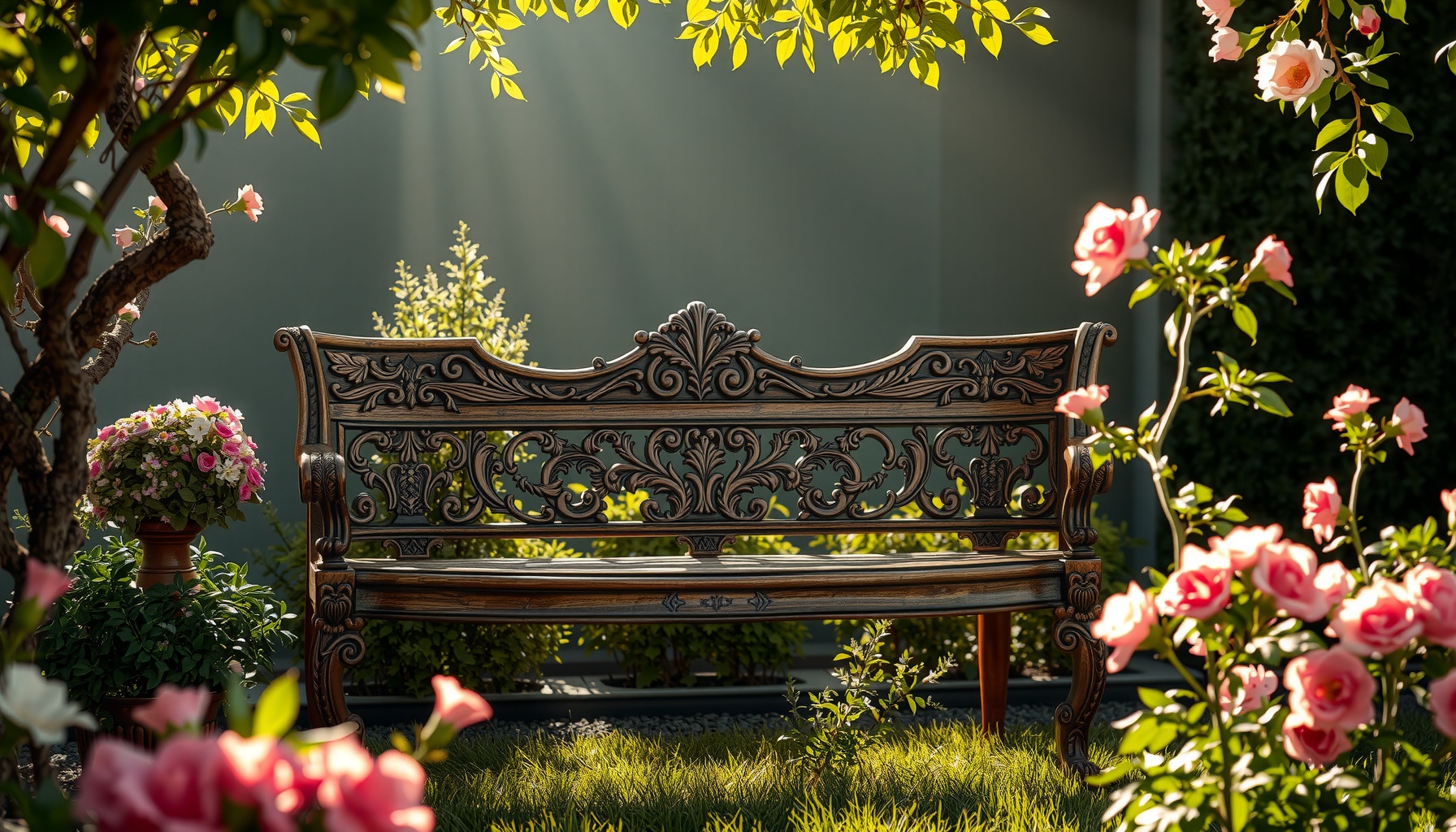 Wholesale Carved French Style Bench Elevates Any Space