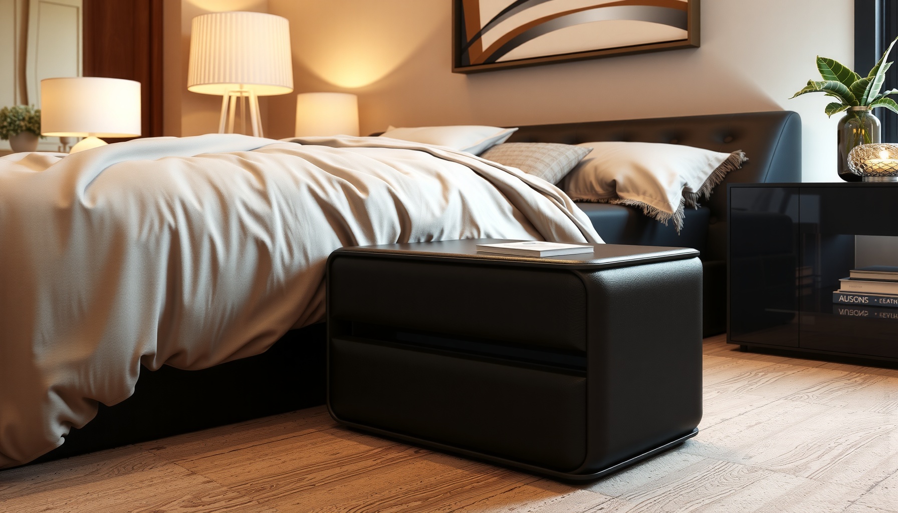 Wholesale Faux Leather Bedside Table Elevates Your Space