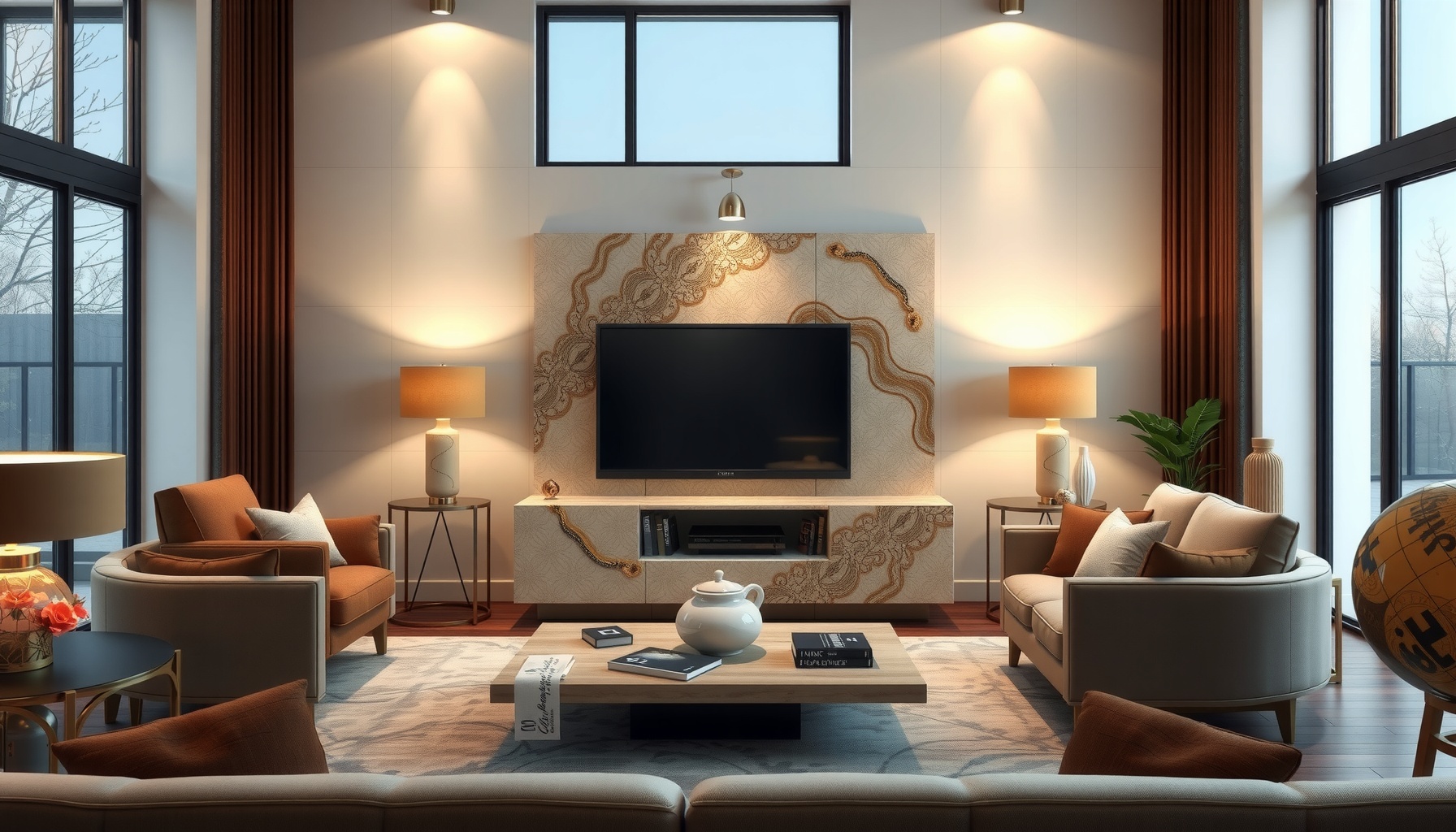 Bone Inlay Media Unit Elevates Your Living Space