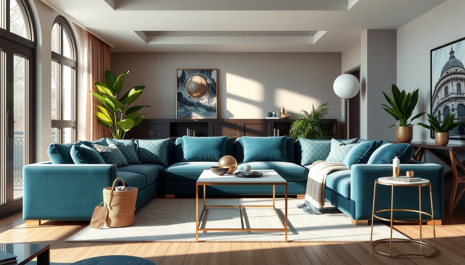 Teal Velvet Upholstery Adds Elegance To Any Space