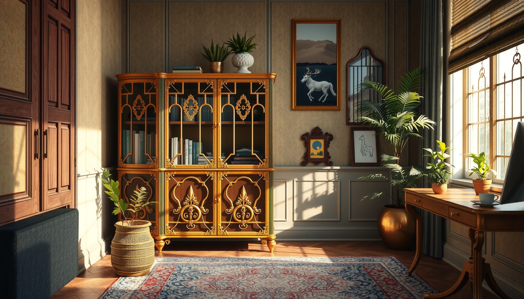 Wholesale Manila Gold Cabinet Elevates Your Storage Style