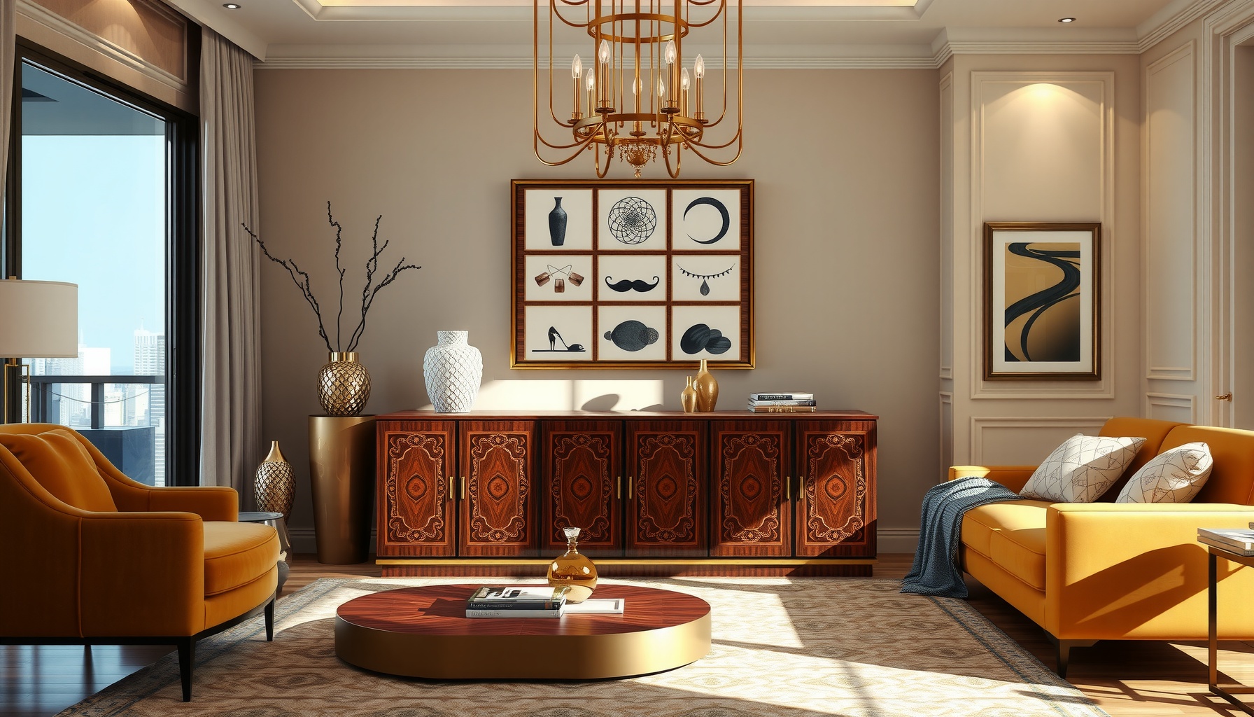 Wholesale Chestnut Gold Sideboard Elevates Your Space