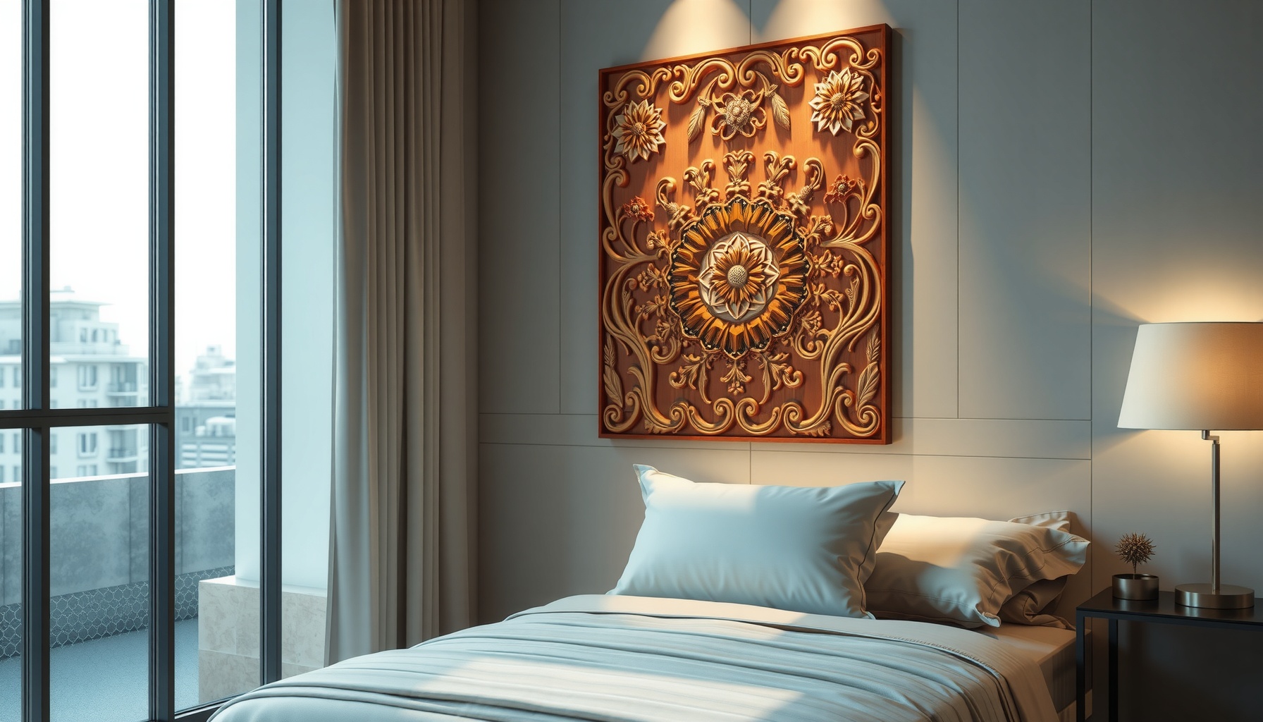 Wallmounted Bedside Carving Transforms Your Space