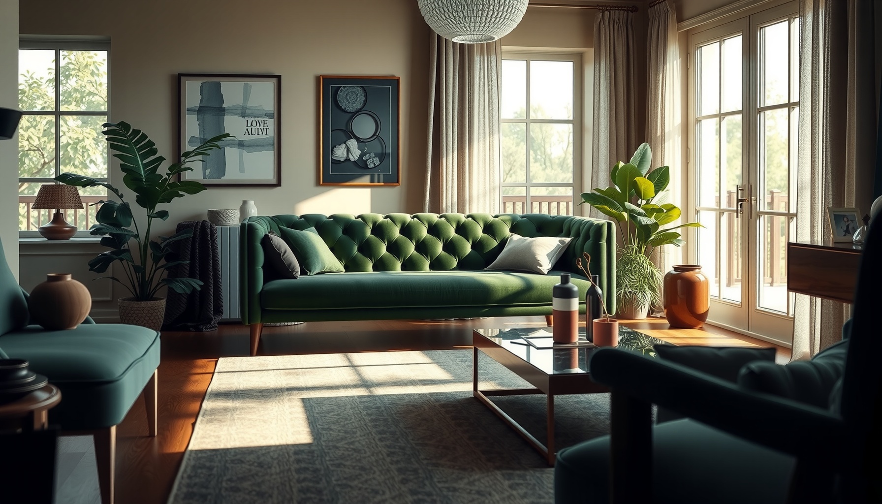 Green Velvet Bench Elevates Any Living Space Style