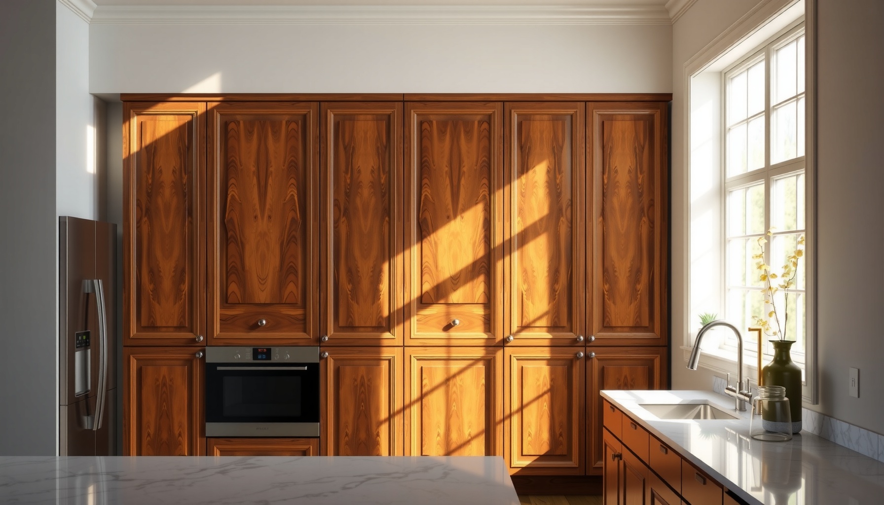 Wholesale Chestnut Sunrise Cabinet Elevates Home Style