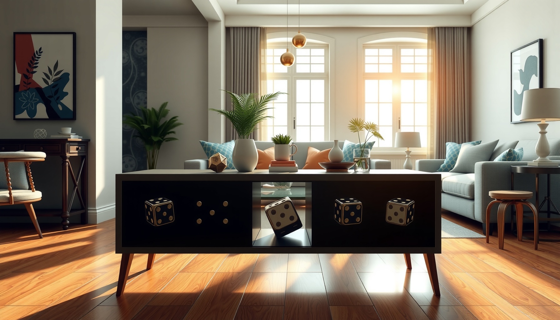 Wholesale Dice Console Table Adds Charm To Any Space