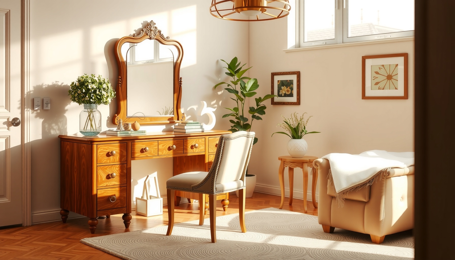 Wholesale Chestnut Dressing Table Adds Timeless Charm