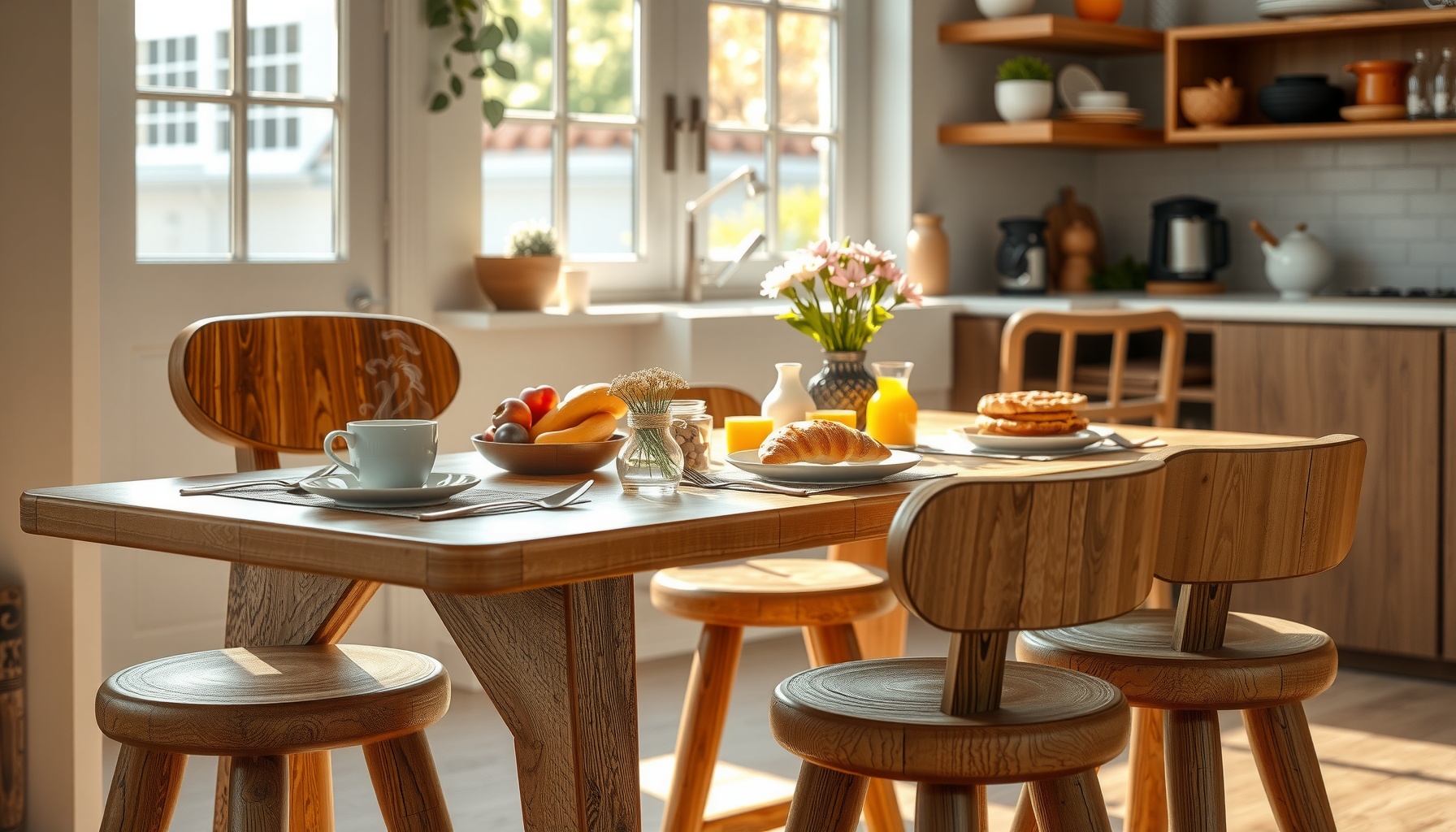 Breakfast Table With Stools Enhances Your Dining Experience Breakfast Table With Stools Enhances Your Dining Experience